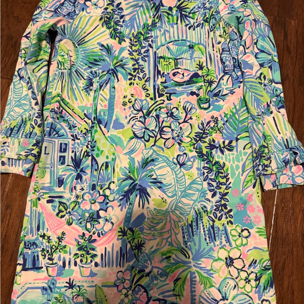 Lilly girls Colorful Tropical Print Dress size 4-5